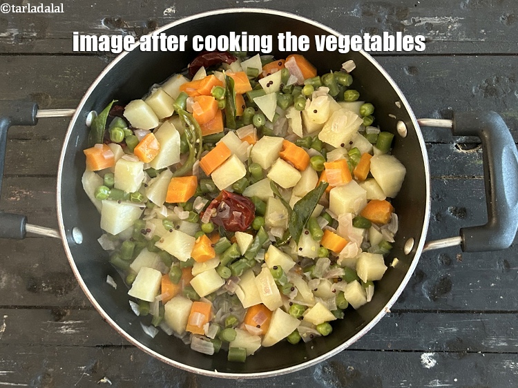 Step 24 – Image after cooking vegetables.