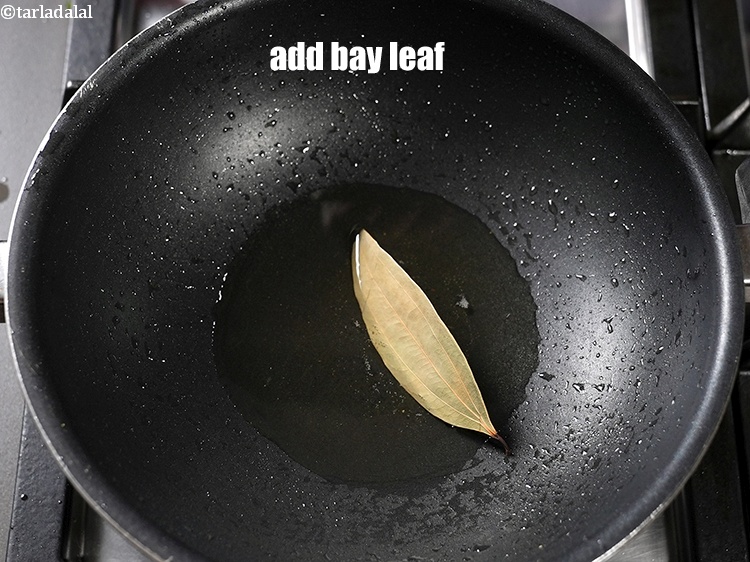 Step 20 – Add 1 <a href="https://www.tarladalal.com/glossary-bay-leaf-tejpatta-bay-leaves-189i">bay leaf (tejpatta)</a>.&nbsp;