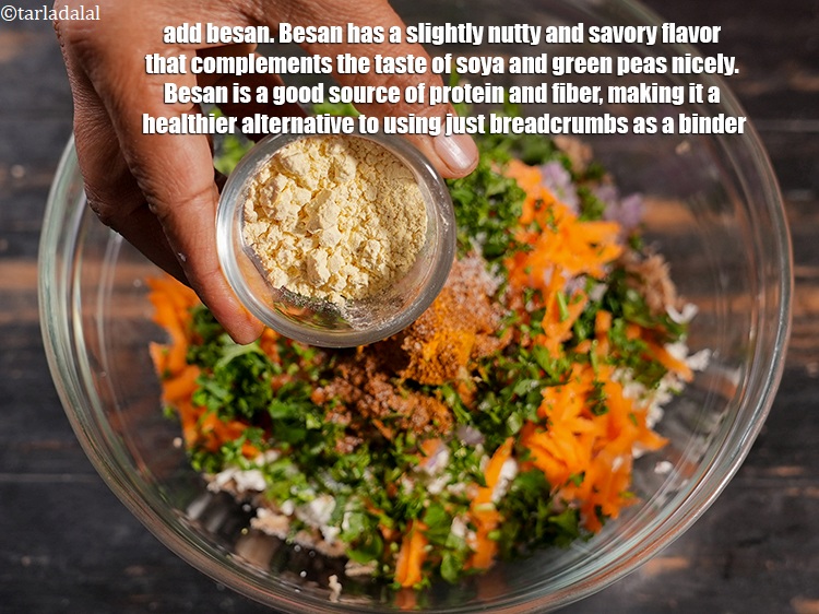 Step 21 – Add 2 tbsp <a href="https://www.tarladalal.com/glossary-besan-chana-dal-flour-bengal-gram-flour-952i">besan (bengal gram flour)</a>. Besan has a slightly nutty and savory …