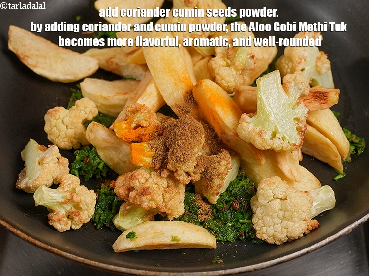Step 20 – Add 1 tsp <a href="https://www.tarladalal.com/glossary-coriander-dhania-kothmir-369i">coriander (dhania)</a>&nbsp;<a href="https://www.tarladalal.com/glossary-cumin-seeds-powder-jeera-powder-zeera-powder-382i">cumin seeds (jeera) powder</a>. By adding coriander and cumin …