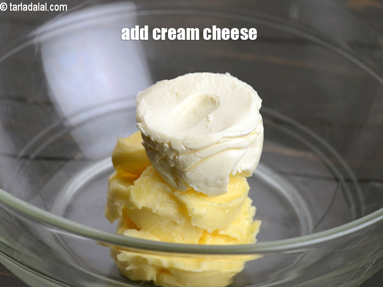 Step 22 – Add &frac14; cup <a href="https://www.tarladalal.com/glossary-cream-cheese-319i">cream cheese</a>.