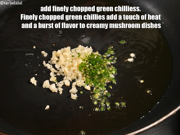 Step 20 – Add 1 tsp finely <a href="https://www.tarladalal.com/glossary-chopped-green-chilli-820i">chopped green chillies</a>s. Finely chopped green chillies add a touch …