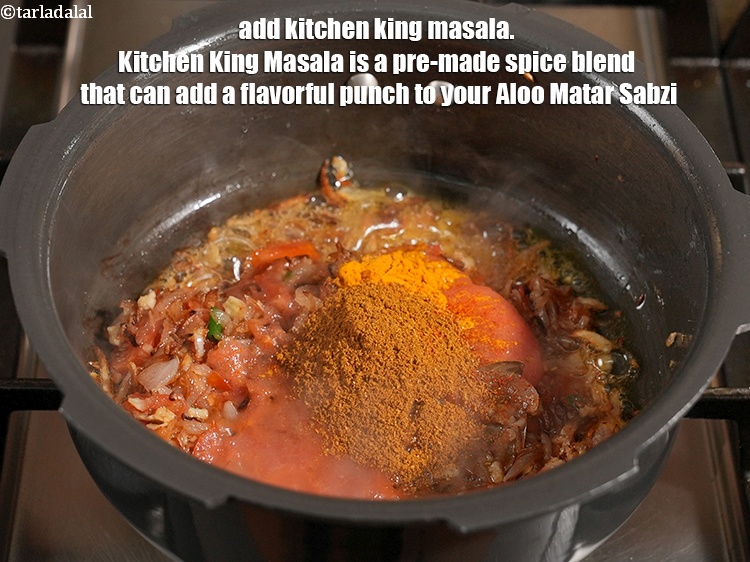 Step 20 – Add 1 tsp <a href="https://www.tarladalal.com/glossary-kitchen-king-masala-1037i">kitchen king masala</a>. Kitchen King Masala is a pre-made spice blend …