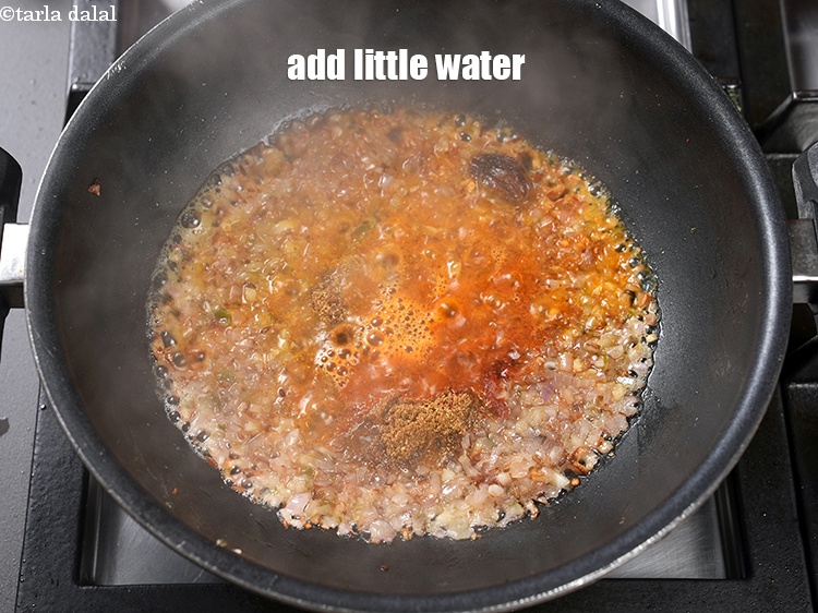 Step 24 – Add little water.
