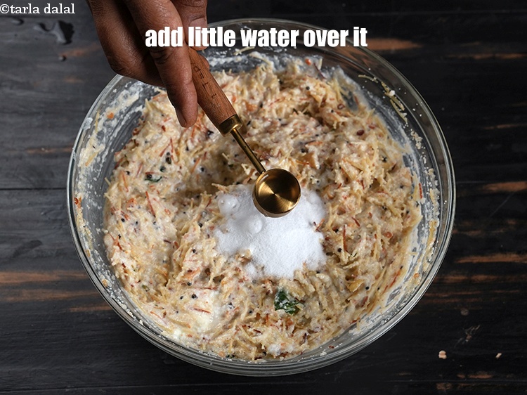 Step 25 – Add little water over it.