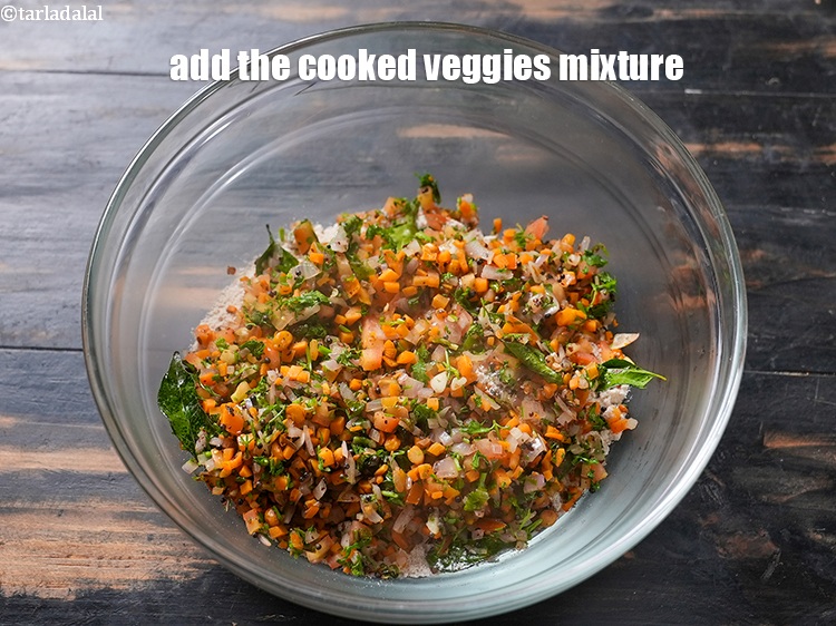 Step 20 – Add the cooked veggies mixture.
