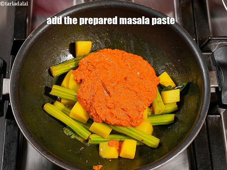 Step 20 – Add the prepared masala paste.