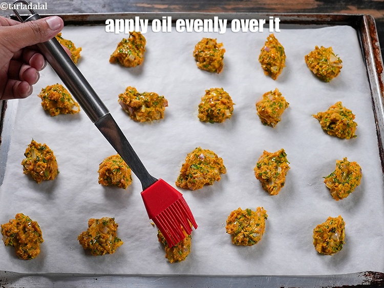 Step 19 – Apply 1 tsp oil evenly over it.