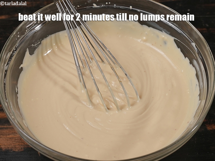 Step 20 – Beat it well for 2 minutes till no lumps remain.