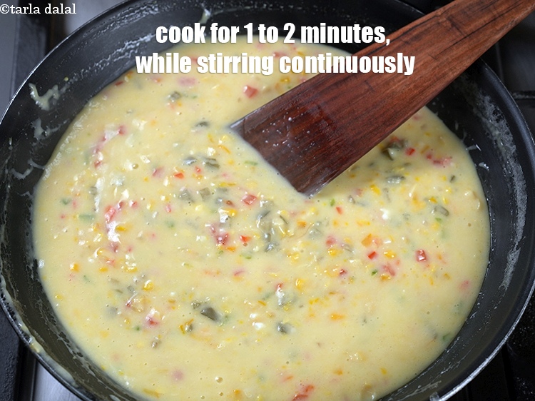 Step 20 – Cook on a medium flame for 1 to 2 minutes, while stirring continuously.