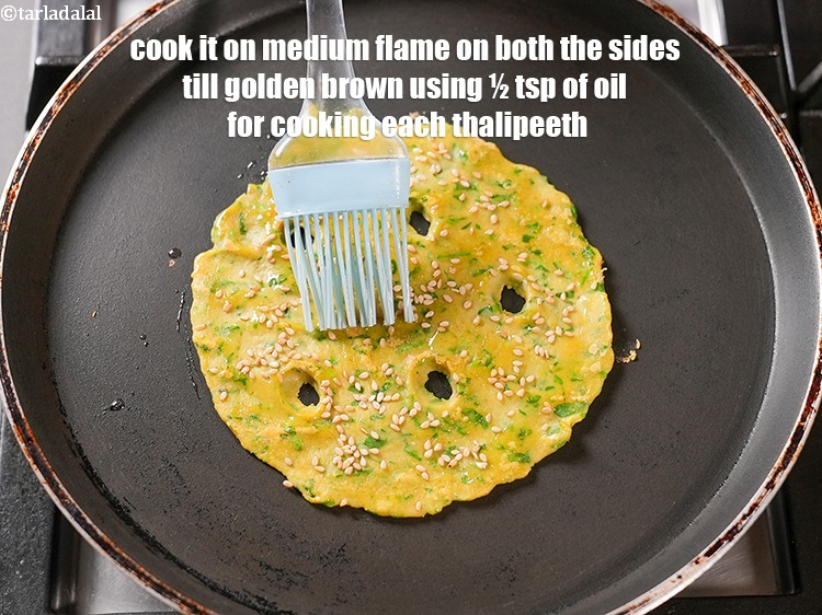 Step 22 – Cook it on medium flame on both the sides till golden brown using &frac12; tsp …