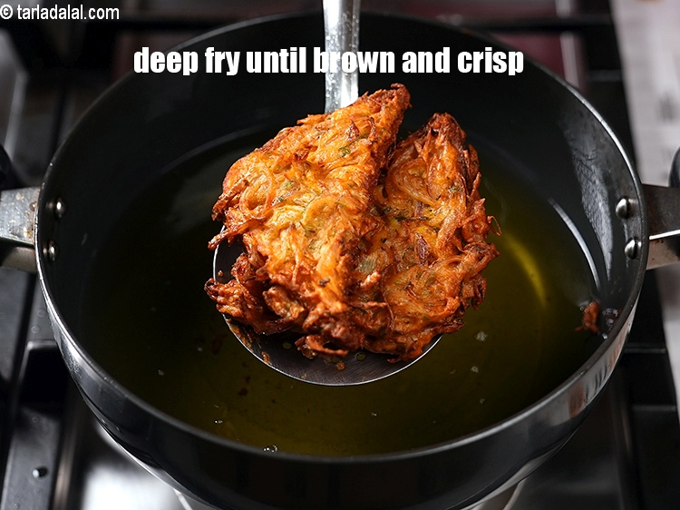 Step 21 – Deep fry them on a medium flame until golden brown and crisp.