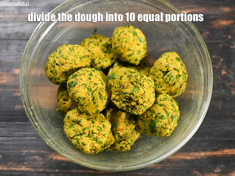 Step 20 – Divide the dough into 10 equal portions.