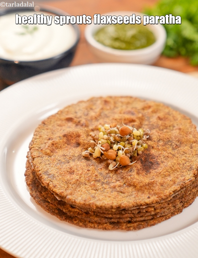 Step 21 – Serve <strong>mixed sprouts parota recipe&nbsp;|&nbsp;healthy sprouts flaxseeds paratha&nbsp;|&nbsp;mixed sprouts alsi paratha&nbsp;|</strong> immediately.