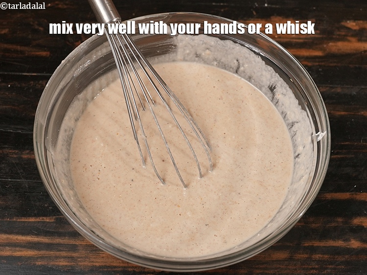 Step 20 – Mix very well with your hands or a whisk.