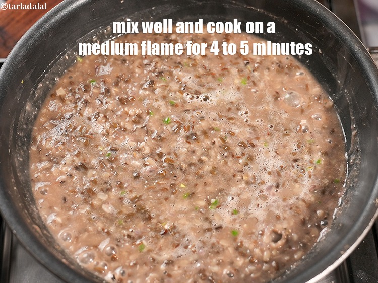 Step 20 – Mix well and cook on a medium flame for 4 to 5 minutes, while stirring …