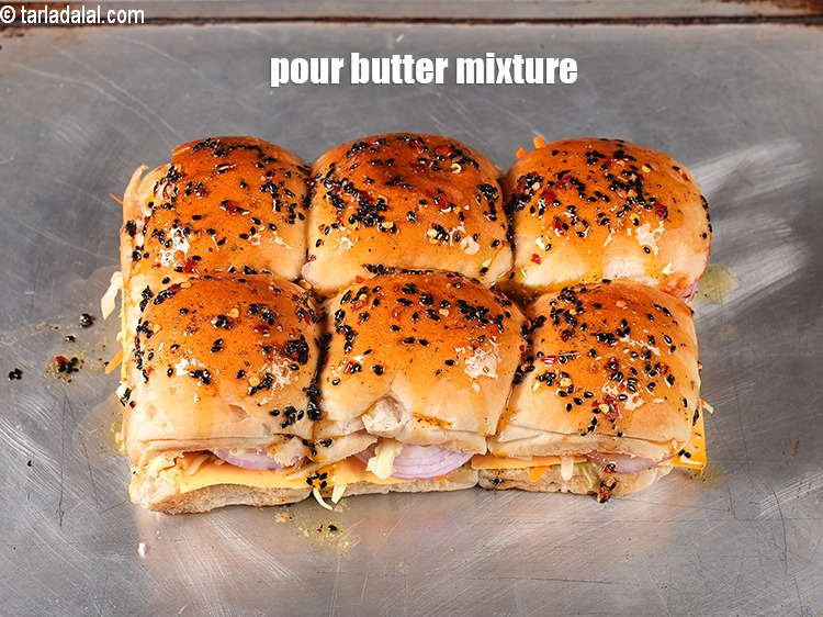 Step 23 – Pour the butter mixture evenly over it.