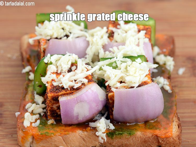 Step 20 – Finally sprinkle 2 tbsp&nbsp;<a href="https://www.tarladalal.com/glossary-grated-processed-cheese-868i">grated processed cheese</a>&nbsp;evenly over it.