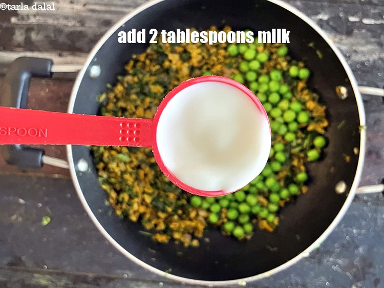 Step 25 – Add&nbsp;<meta charset="UTF-8" />2 tbsp&nbsp;<a href="glossary-low-fat-milk-low-cal-milk-skim-milk-toned-milk-516i">low-fat milk</a>&nbsp;, 99.7% fat-free or regular milk.