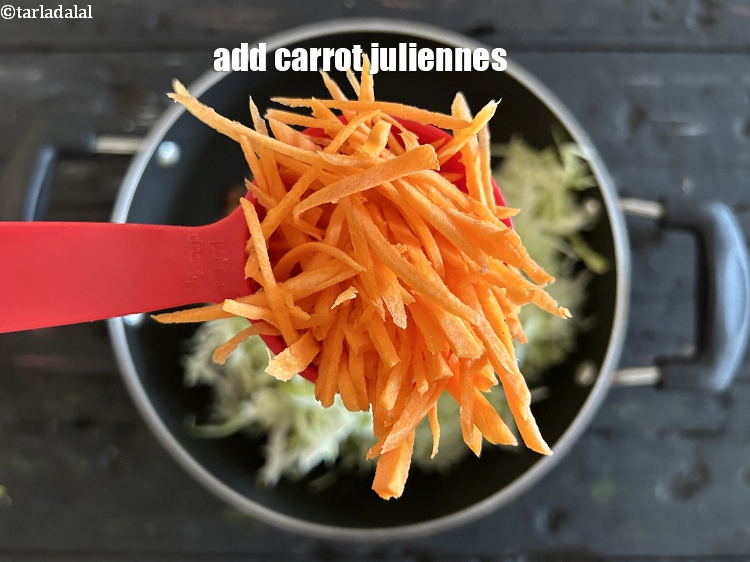 Step 21 – Add <meta charset="UTF-8" />1/4 cup&nbsp;<a href="glossary-carrot-juliennes-754i">carrot juliennes</a>.