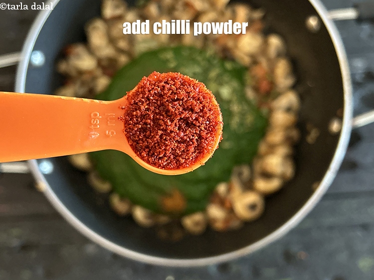 Step 27 – Add&nbsp;<meta charset="UTF-8" />1 tsp&nbsp;<a href="glossary-chilli-powder-red-chilli-powder-339i">chilli powder</a>.