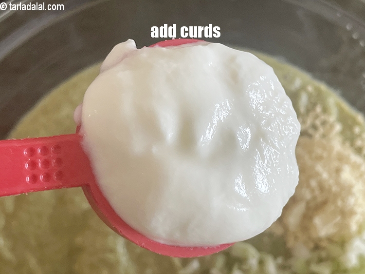 Step 20 – Add&nbsp;<meta charset="UTF-8" />1 1/2 tbsp&nbsp;<a href="glossary-low-fat-curds-low-cal-dahi-low-calorie-curd-low-fat-yogurt-1107i">low fat curds (dahi)</a>.