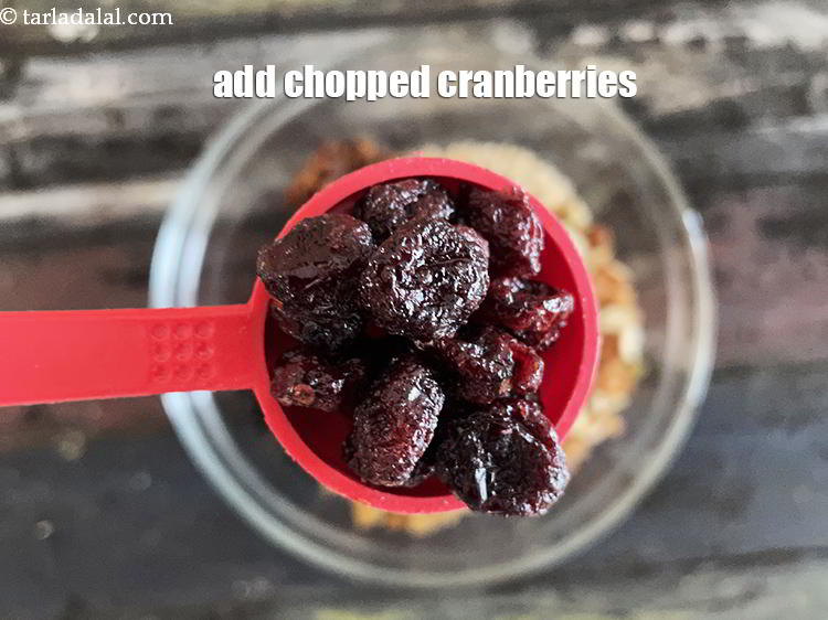Step 20 – Add 2.5 tablespoons chopped cranberries. You can omit this if you wish or cut the …