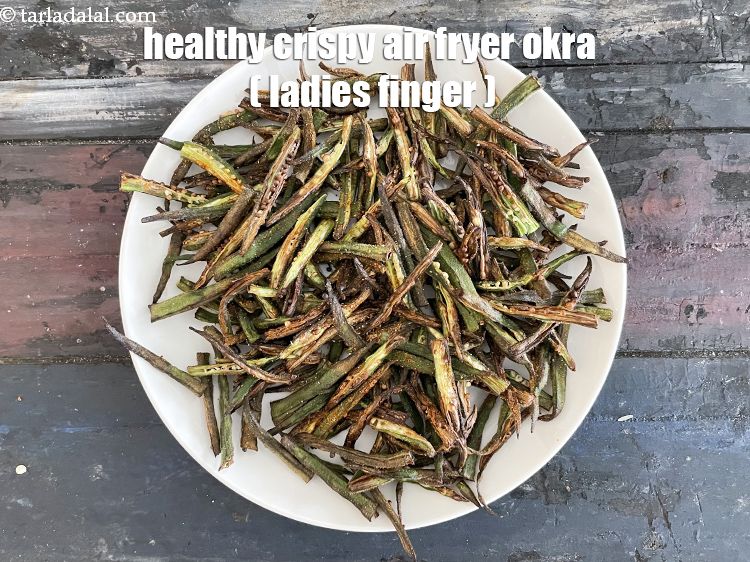 Step 23 – Serve <strong>air fried bhindi |&nbsp;<!--%3Cmeta%20charset%3D%22UTF-8%22%20%2F%3E-->healthy air fryer crispy okra (ladies finger)&nbsp;|&nbsp;quick Indian air fried bhindi …