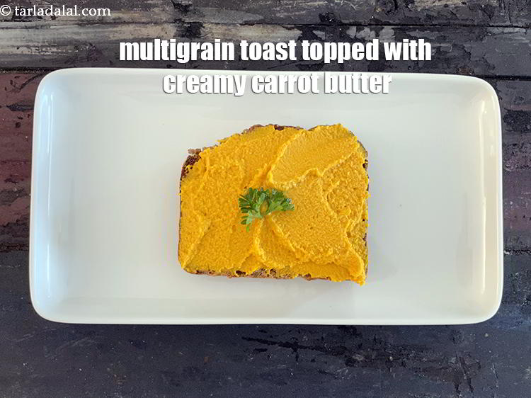 Step 25 – Since we have made a<strong> healthy carrot butter,</strong> we love to have it with homemade …