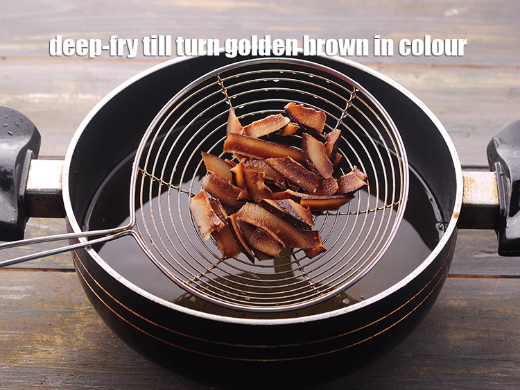 Step 22 – Deep-fry till they turn golden brown in colour from all the sides.