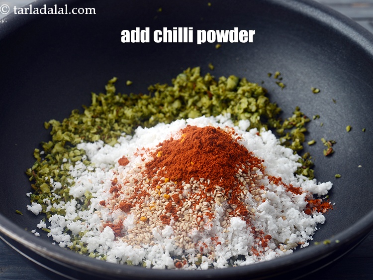 Step 20 – Add 1 1/2 tsp&nbsp;<a href="https://www.tarladalal.com/glossary-chilli-powder-red-chilli-powder-339i">chilli powder</a>.