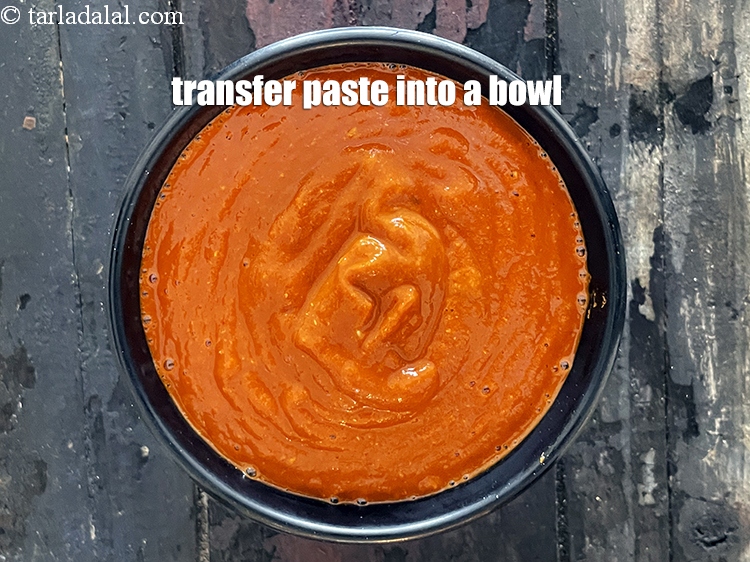 Step 20 – Transfer the paste into a bowl and keep aside.