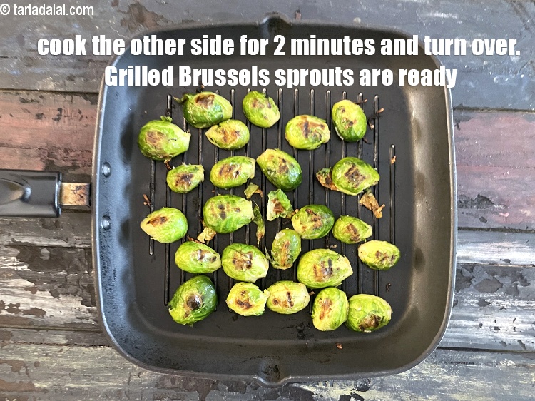 Step 20 – Cook the other side as well for 2&nbsp;minutes and turn over.&nbsp;<meta charset="UTF-8" />Your&nbsp;<strong>grilled brussels sprouts</strong>&nbsp;is …