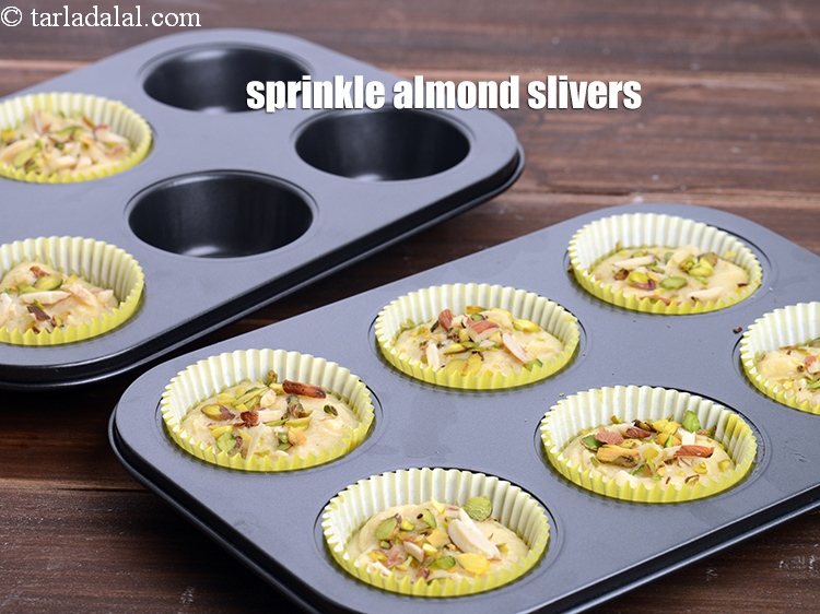 Step 20 – Sprinkle <a href="https://www.tarladalal.com/glossary-almond-slivers-slivered-almonds-664i">almond (badam) slivers</a> on the top.