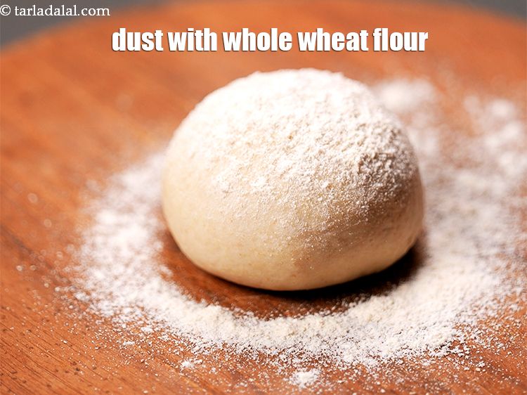 Step 20 – Dust with whole wheat flour.