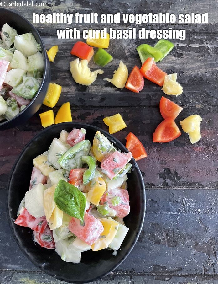 Step 21 – Serve <strong>cucumber, capsicum and celery salad | Indian celery&nbsp;&nbsp;cucumber fruit salad | healthy fruit and …