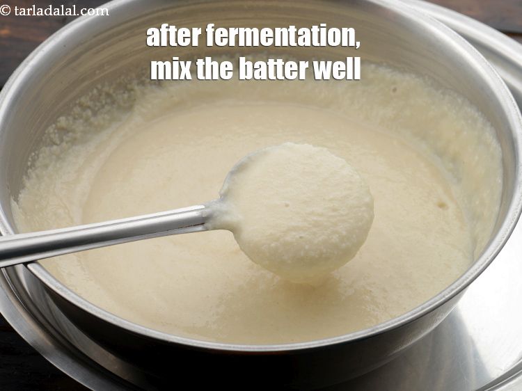 Step 24 – After fermentation, mix the batter well once again.