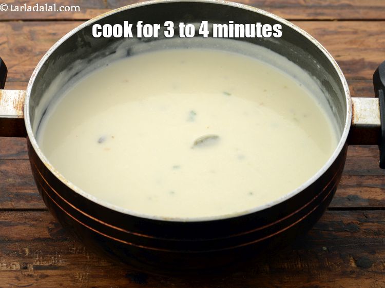 Step 29 – Cook <strong>coconut kadhi recipe | Indian coconut milk kadhi | nariyal ki kadhi | kadhi …