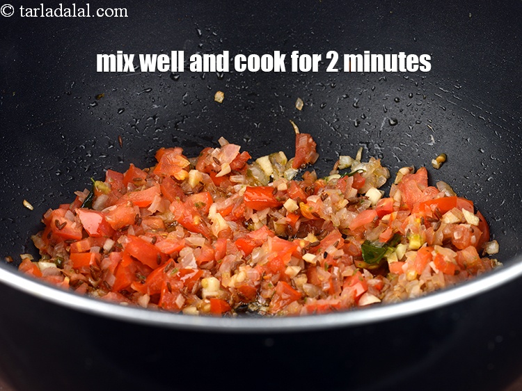 Step 21 – Mix well and cook on a medium flame for 2 minutes, while stirring occasionally.&nbsp;
