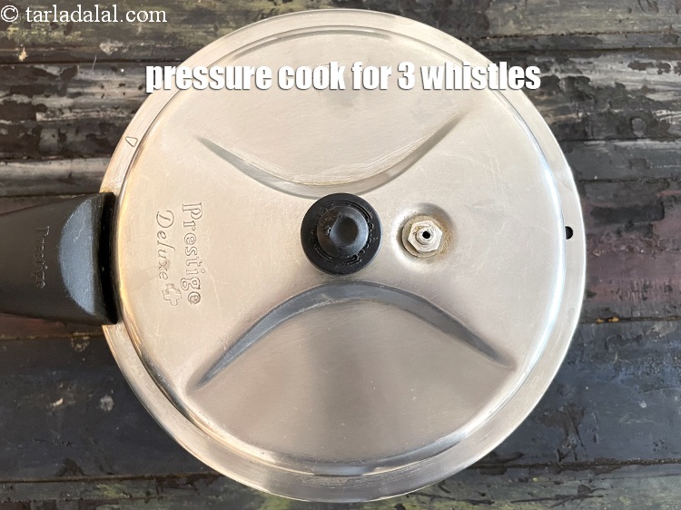 Step 29 – Pressure cook for 3 whistles.
