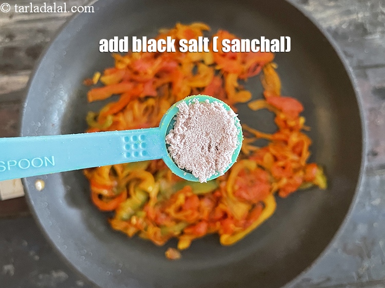 Step 20 – <html><head><meta charset="UTF-8"> </head><body><p>Add 1&nbsp;tsp&nbsp;<a href="glossary-black-salt-sanchal-kala-namak-422i">black salt (sanchal)</a>.</p></body></html>