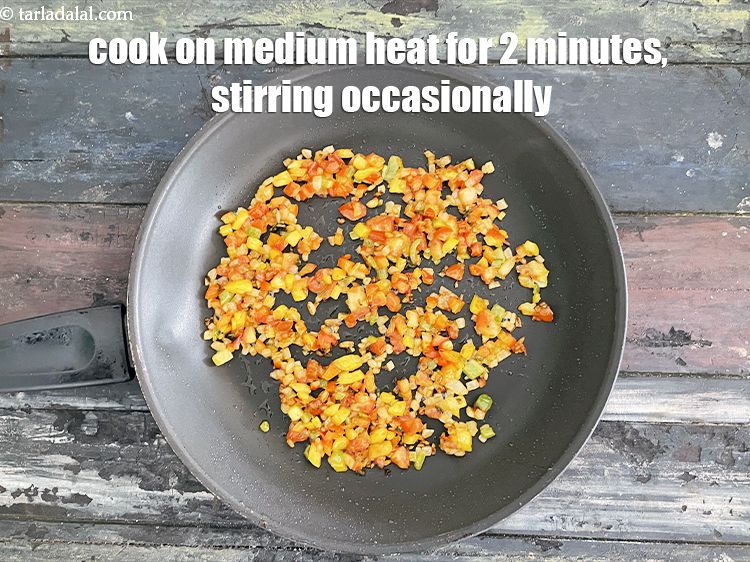 Step 21 – Cook on a medium flame for 2 minutes, while stirring occasionally.