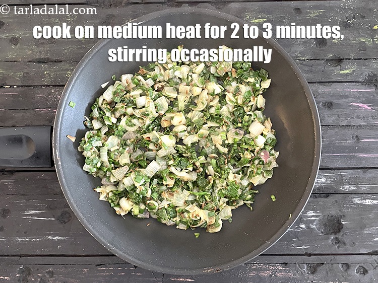 Step 22 – Cook on a medium flame for 2 to 3 minutes, while stirring occasionally.