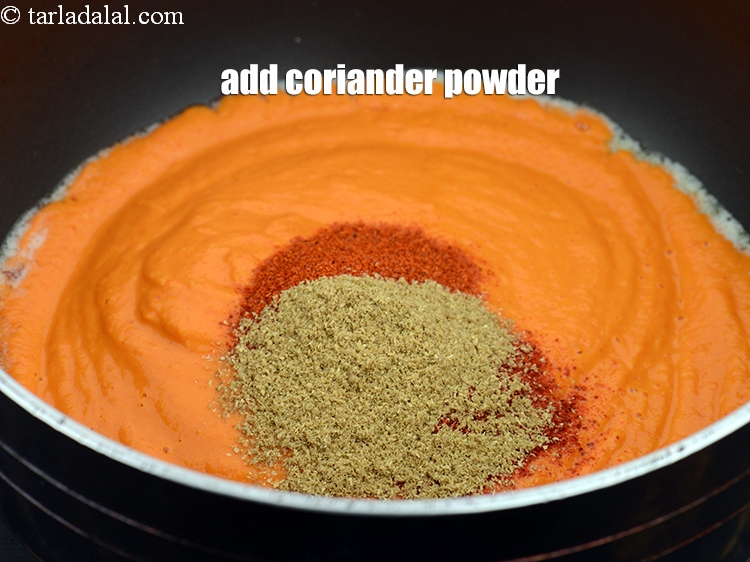 Step 21 – Add 1 tsp <a href="https://www.tarladalal.com/glossary-coriander-powder-dhania-powder-370i">coriander (dhania) powder</a>.