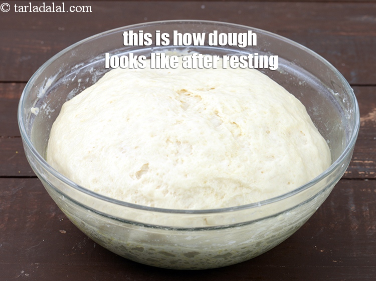 Step 20 – This is how dough looks like after resting.