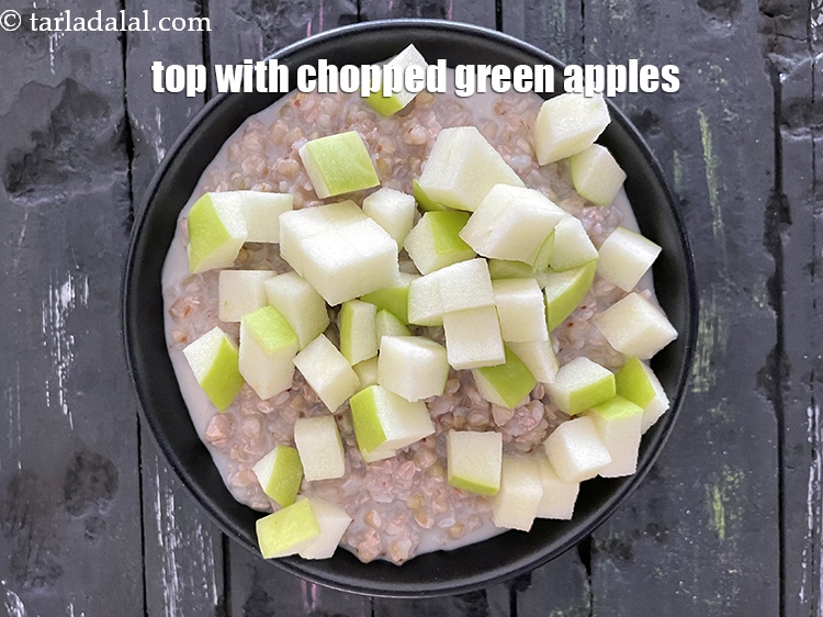 Step 21 – Top with chopped green apples.