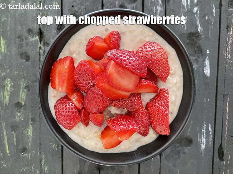 Step 22 – Top with chopped strawberries.