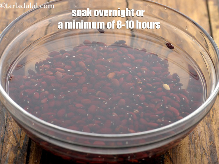 Step 4 – Transfer the rajma in a bowl, submerge in enough water and soak overnight or a …