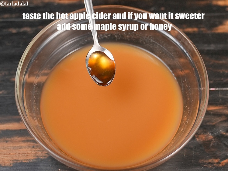Step 30 – Taste the&nbsp;<strong>hot apple cider</strong> and if you want it sweeter add some maple syrup or …