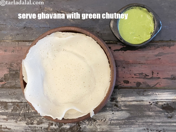 Step 22 – Serve&nbsp;<strong>Maharashtrian ghavan</strong> with green chutney.&nbsp;See <a href="https://www.tarladalal.com/green-chutney-how-to-make-green-chutney-recipe-22266r">how to make green chutney</a>.